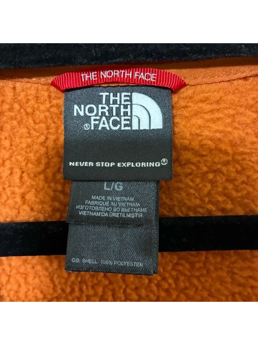 The North Face 100 Glacier 1/4-Zip Sweater Men’s L Burnt Orange Pullover Thermal